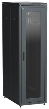 Шкаф телекоммуникационный напольный ITK LINEA N, IP20, 42U, 2055х600х1000 мм (ВхШхГ), дверь: стекло, боковая панель: сплошная съемная, разборный, цвет