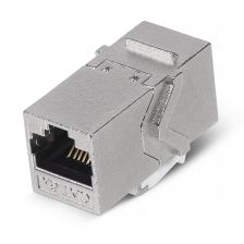 Проходной адаптер (coupler) Cabeus, RJ45(8p8c), кат. 6A, экр., цвет: металл