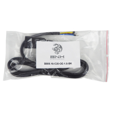 Силовой шнур BNH, IEC 60320 C20, 1.8 м, 16А, опресованные провода, цвет: чёрный