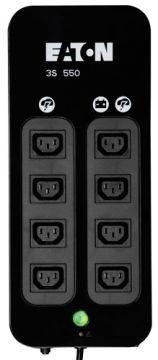 ИБП Eaton 3S, 550ВА, линейно-интерактивный, универсальный, 140х335х86 (ШхГхВ), 230V, 2U,  однофазный, Ethernet, (3S550IEC)