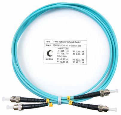 Коммутационный шнур оптический Cabeus FOP-50-ST-ST-1,5m