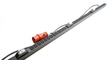 БРП (PDU) Basic Hyperline SHE, IEC 60320 С13 х 30, IEC 60320 С19 х 6, вход IEC 309 16A 3P+N+E, шнур 3 м, 1 778мм, 3ф 16А, автомат, чёрный