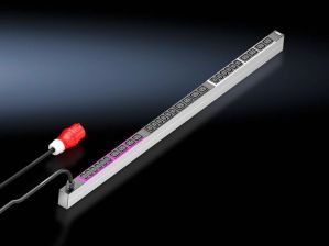 Блок силовых розеток Rittal Basic, IEC 60320 С13 х 18, IEC 60320 С19 х 12, вход CEE, шнур 3 м, 1295х44х70 мм (ВхШхГ), 16А, для шкафов 1200 мм, защита 