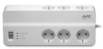 БРП (PDU) Basic APC, Schuko х 6, вход Schuko, шнур 2 м, 62мм, 1ф 10А, выключатель, белый