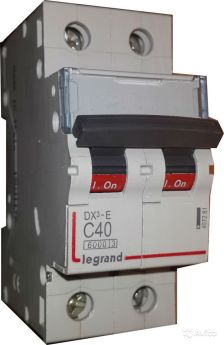 Автоматический выключатель Legrand DX3, 2 модуль, C класс, 2P, 40А, 6кА, (LEG.407281)