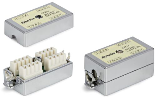 Проходной адаптер (coupler) Hyperline CA-IDC-C5e-SH-F-WH