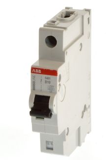 Автоматический выключатель ABB S401M, 1 модуль, B класс, 1P, 10А, 10кА, (2CCS571001R0105)