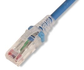 Шнур комм. Siemon MC, кат. 6, неэкр., U/UTP, RJ45/RJ45, LSZH, 1м, синий, T568A/B схема разводки проводников