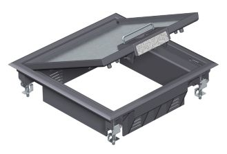 Люк напольный BETTERMANN GES4, пластик, с ручкой, 217 мм Ш, модулей: 6, универсальный, цвет: серый