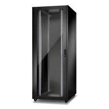 Шкаф телекоммуникационный напольный Eurolan N2000, 42U, 2010х800х1000 мм (ВхШхГ), дверь: стекло, боковая панель: сплошная съемная, разборный, чёрный
