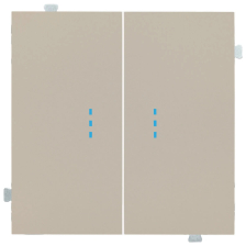 Проходной выключатель Rikett Classic, двухклавишный, цвет: латте, (35615 LT)