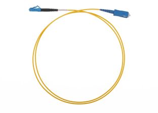 (Архив)Шнур коммутационный Связьстройдеталь ШОС-SM/2.0, Simplex SC/LC (UPC/UPC), G.652, LSZH-FR, 1м, цвет: жёлтый