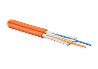 Кабель ВО Hyperline FO-D2-IN Tight Buffer,  2хОВ, OM2 50/125, HFLTx, Ø 2мм, внутри зданий, небронированный, цвет: оранжевый
