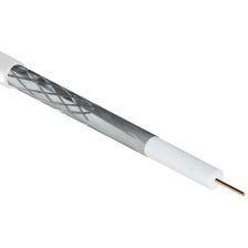 (Архив)Кабель коаксиальный Rexant RG6, PVC, однослойный экран +75%, 75 Ом, бухта, 100 м, d , цвет: белый