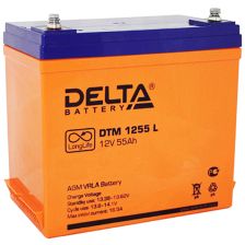 Аккумулятор для ИБП Delta Battery DTM L, 210х132х239 мм (ВхШхГ),  Необслуживаемый свинцово-кислотный,  12V/55 Ач, цвет: оранжевый, (DTM 1255 L)