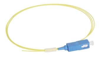 Пигтейл Legrand LCS3, SC/UPC, OS1/OS2, 1х1м, синий хвостовик, цвет: жёлтый
