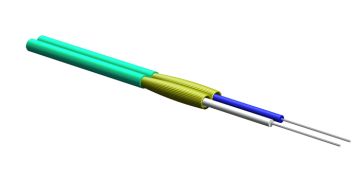 (Архив)Кабель ВО Cabeus Tight Buffer, 2хОВ, , LSZH-FR, Ø 6мм, цвет: аквамарин