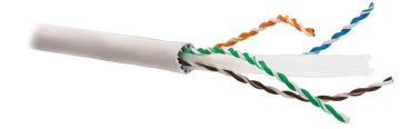 (Архив)Кабель витая пара Hyperline, LSZH, U/UTP, кат. 6a, проводник Ø 0,57мм, 305м, бухта, тип прокладки: внутри зданий, цвет: серый