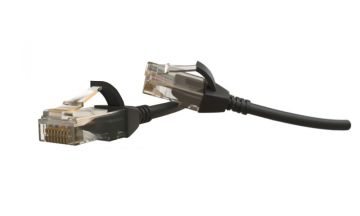 Шнур комм. Hyperline, кат. 6, неэкр., U/UTP, RJ45/RJ45, LSZH, AWG28 1м, чёрный