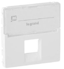 Лиц. панель розеточная Legrand Valena Life, 1х RJ45, 58х51 мм (ВхШ), плоская, с держателем маркировки для розетки RJ45, цвет: белый (LEG.755470)