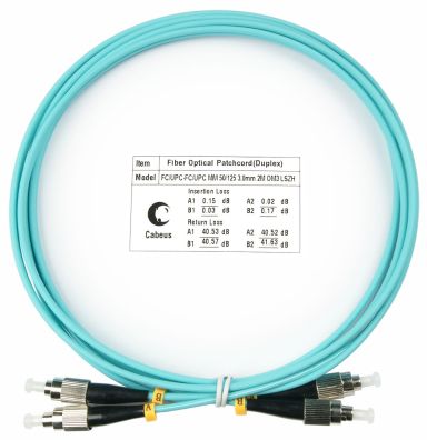 Коммутационный шнур оптический Cabeus FOP-50-FC-FC-2m