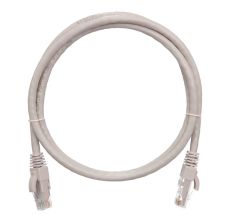 Шнур комм. Nikomax, кат. 6, неэкр., U/UTP, RJ45/8P8C, 250 МГц, PVC, AWG24, 2м, серый, класс Е