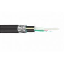 Кабель волоконно-оптический Eurolan L04 Loose Tube, 12хОВ,OM2 50/125 , PE, Ø 12,9мм, снаружи зданий в грунт, гофрированная стальная лента, 2,7 кН, чёр