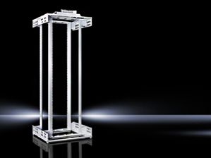 Стойка открытая 19" Rittal TE7000, серверная, 42U, 2000х800х1000 мм (ВхШхГ), глубина 745 мм, двухрамная, цвет: серый