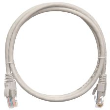 Шнур комм. Nikomax, кат. 5е, неэкр., U/UTP, RJ45/8P8C, 100 МГц LSZH (нг(A)-HF), AWG24 1.5м, серый