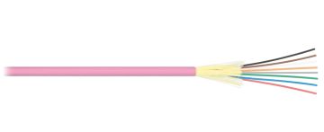 Кабель ВО Nikolan Loose tube,  24хОВ, OM4 50/125, LSZH, Ø 7,8мм, катушка, универсальный, небронированный, цвет: маджента, арамидные нити