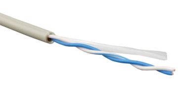 Кабель витая пара Hyperline, LSZH (нг(A)-HF), U/UTP, кат. 5, проводник Ø 0,61мм, 500м, катушка, тип прокладки: внутри зданий, цвет: серый
