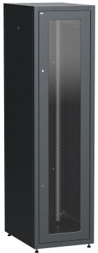 Шкаф телекоммуникационный напольный ITK LINEA E, IP20, 47U, 2220х600х800 мм (ВхШхГ), дверь: стекло, боковая панель: сплошная съемная, разборный, цвет: