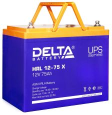 Аккумулятор для ИБП Delta Battery HRL-X, 215х166х258 мм (ВхШхГ),  необслуживаемый свинцово-кислотный,  12V/75 Ач, цвет: синий, (HRL 12-75 X)