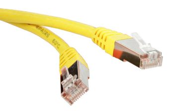 (Архив)Шнур комм. Lanmaster, кат. 5е, экр., FTP, RJ45/RJ45, PVC, 2м, жёлтый