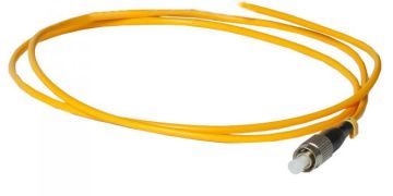 (Архив)Комм. шнур оптический NTSS Tight Buffer, Simplex ST/ST, OS2 9/125, PVC, 5м, чёрный хвостовик, цвет: жёлтый