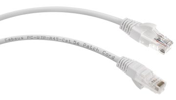 Шнур комм. Cabeus, кат. 5е, неэкр., U/UTP, RJ45/RJ45, PVC, AWG24, 2м, белый