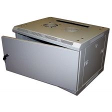 Шкаф телекоммуникационный настенный TWT PRO, 19", 15U, 769х600х450 мм (ВхШхГ), дверь: металл, разборный, цвет: серый