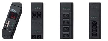 (Архив)Блок силовых розеток Hyperline, IEC 60320 С13 х 8, вход Shuko, IEC 320 C19, шнур 3 м, 44х482,6х138 мм (ВхШхГ), 16А, 19", с индикатором, чёрный,