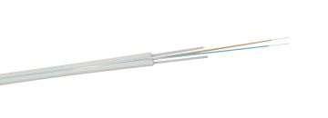 Кабель ВО Eurolan Zip-cord,  2хОВ, OM2 50/125, LSZH (нг(A)-HFLTx), Ø 2мм, внутри зданий, небронированный, цвет: серый, стеклопластиковые прутки