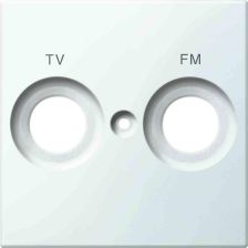 Лиц. панель розеточная Merten System M, 2х TV/FM, плоская, внутренняя, цвет: активный белый (MTN299925)