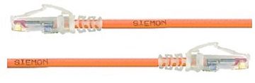 Шнур комм. Siemon MC, кат. 5е, неэкр., U/UTP, RJ45/RJ45, CM, 10м, оранжевый, без защитного колпачка