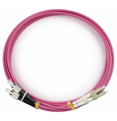 Коммутационный шнур оптический Cabeus FOP-50-OM4-LC-FC-2m