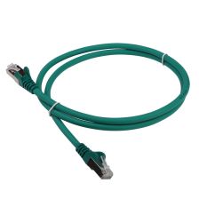 Шнур комм. Lanmaster, кат. 6A, экр., FTP, RJ45/RJ45, LSZH, AWG26, 3м, зелёный
