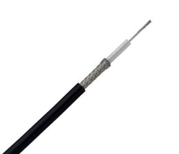 Кабель коаксиальный Hyperline RG58, PVC, однослойный экран +95%, 50 Ом, бухта, 500 м, d , цвет: чёрный