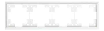 Рамка Rikett Classic, 90х303 мм (ВхШ), 4 поста, цвет: белый сатин (35940 MW)