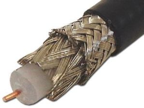 Кабель коаксиальный Belden RG59, PVC, двухслойный экран (100% + 40%), 75 Ом, d 6, цвет: чёрный