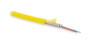 (Архив)Кабель ВО Hyperline Tight Buffer, 2хОВ, OS2 9/125, LSZH, Ø 3мм, цвет: жёлтый