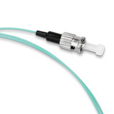 (Архив)Пигтейл Hyperline, ST (MM), OM4 50/125, 1м, чёрный хвостовик, цвет: голубой