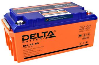 Аккумулятор для ИБП Delta Battery GEL, 173х167х350 мм (ВхШхГ),  необслуживаемый электролитный,  12V/65 Ач, цвет: жёлтый, (GEL 12-65)