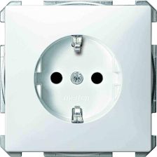 Розетка электрическая Merten Antique/Artec, 2к+З, 16А, шторки защитные, цвет: полярно-белый (MTN2300-4019)